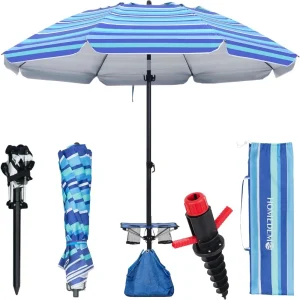 7FT Large Beach Umbrella with Weight Bag